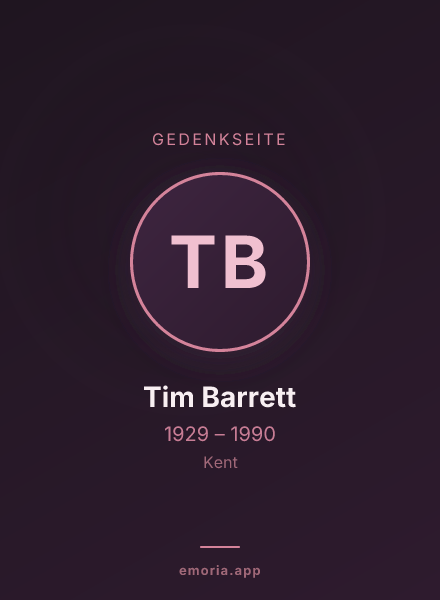 Gedenkportrait von Tim Barrett