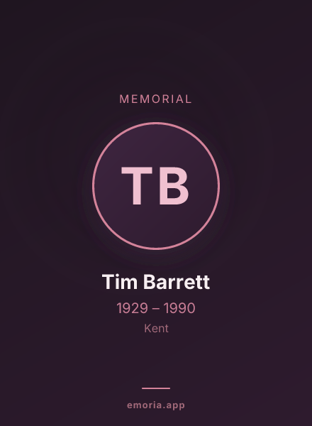 Memorial portrait of Tim Barrett