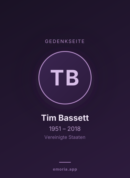 Gedenkportrait von Tim Bassett