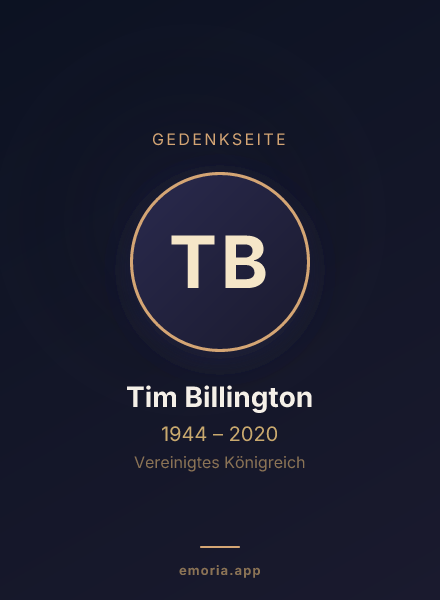 Gedenkportrait von Tim Billington