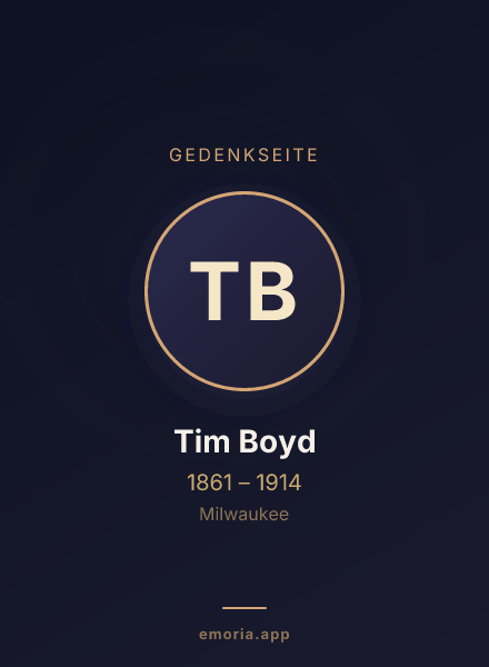 Gedenkportrait von Tim Boyd