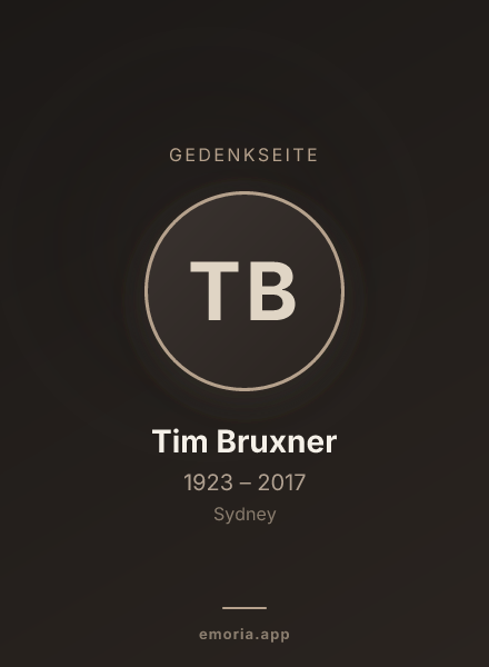Gedenkportrait von Tim Bruxner