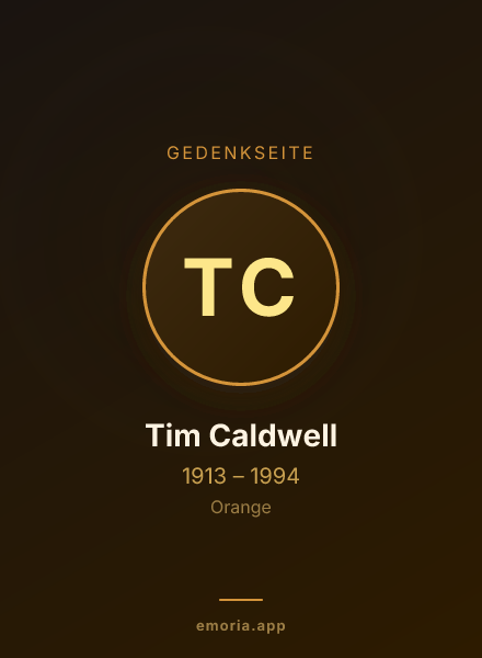 Gedenkportrait von Tim Caldwell