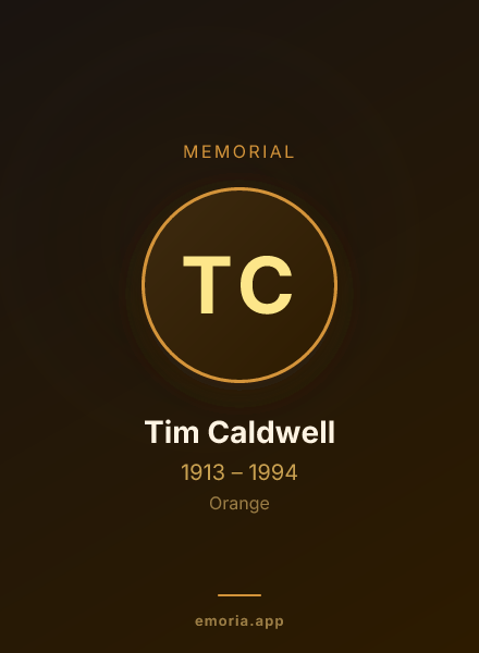 Memorial portrait of Tim Caldwell