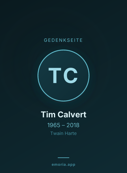 Gedenkportrait von Tim Calvert