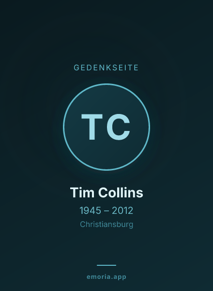 Gedenkportrait von Tim Collins