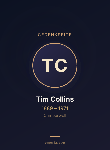 Gedenkportrait von Tim Collins