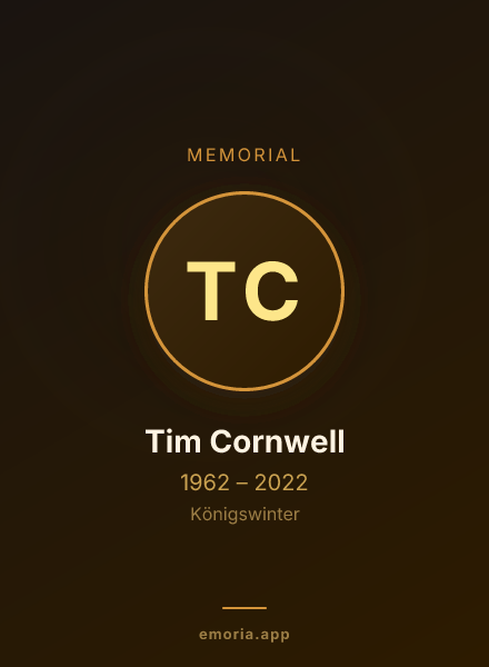 Memorial portrait of Tim Cornwell