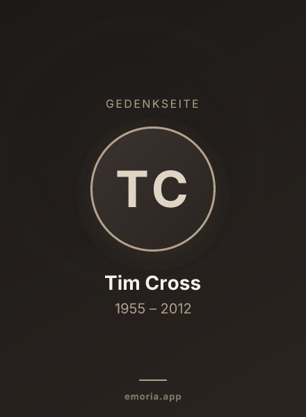 Gedenkportrait von Tim Cross