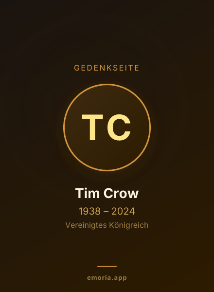 Gedenkportrait von Tim Crow