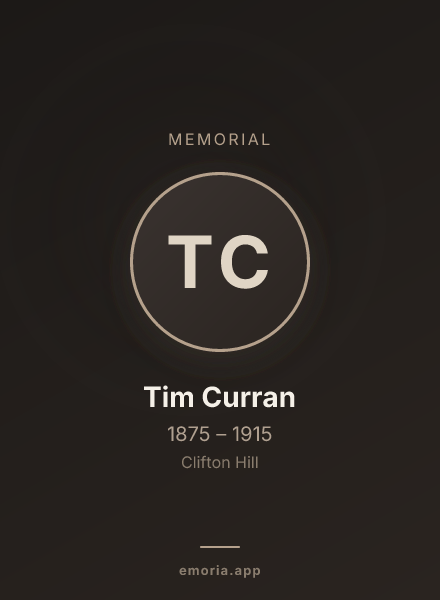 Memorial portrait of Tim Curran