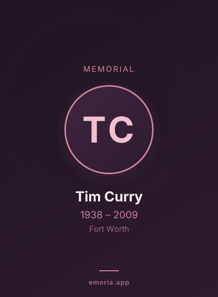 Memorial portrait of Tim Curry