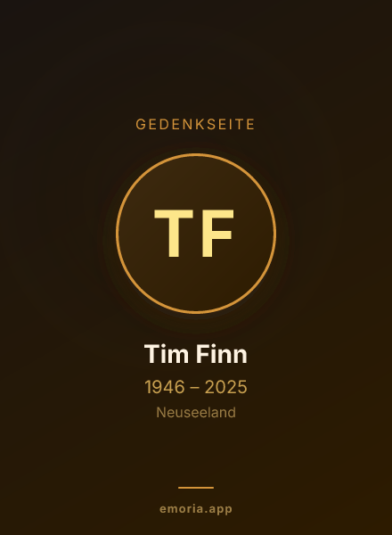 Gedenkportrait von Tim Finn