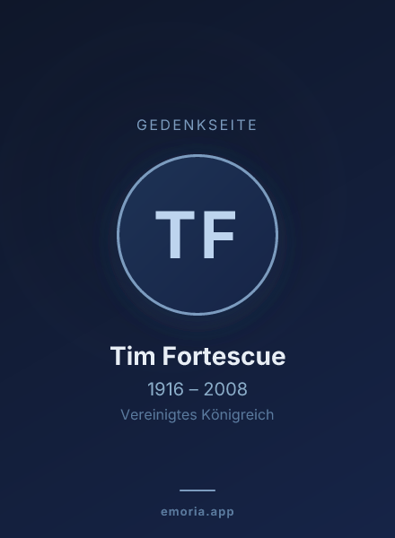 Gedenkportrait von Tim Fortescue