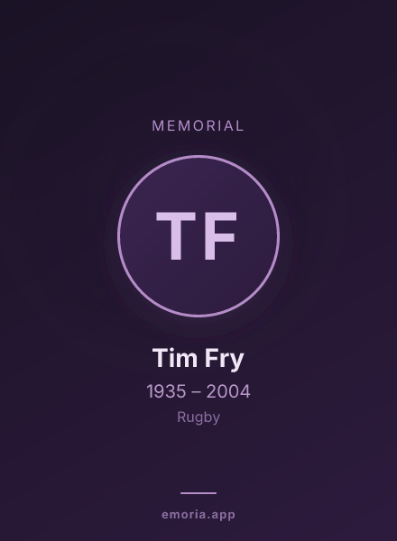 Memorial portrait of Tim Fry