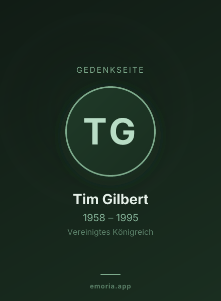 Gedenkportrait von Tim Gilbert