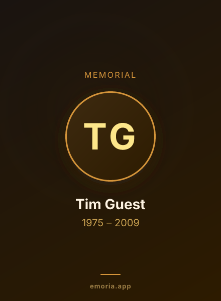 Memorial portrait of Tim Guest