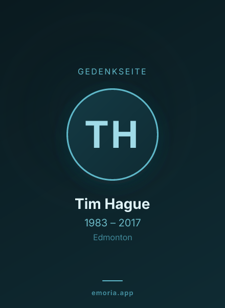 Gedenkportrait von Tim Hague