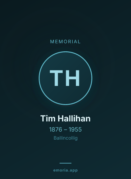 Memorial portrait of Tim Hallihan