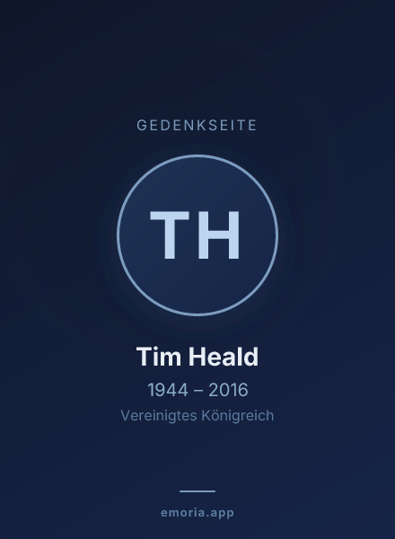 Gedenkportrait von Tim Heald