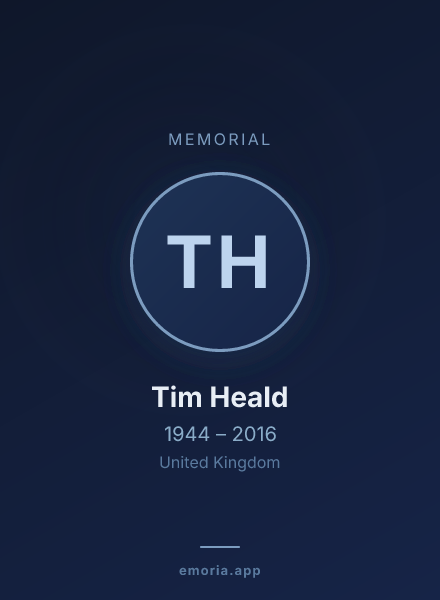 Memorial portrait of Tim Heald