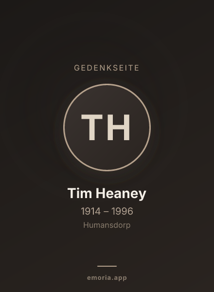 Gedenkportrait von Tim Heaney