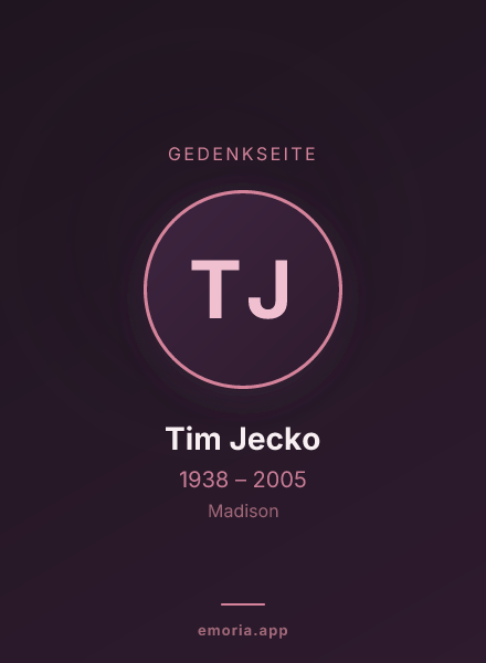 Gedenkportrait von Tim Jecko