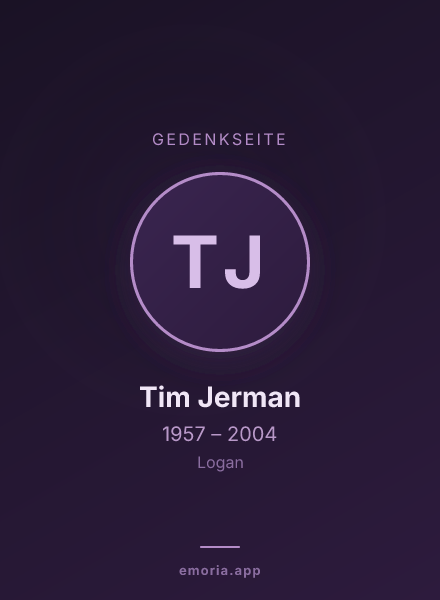 Gedenkportrait von Tim Jerman