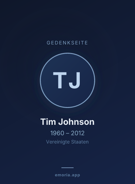 Gedenkportrait von Tim Johnson