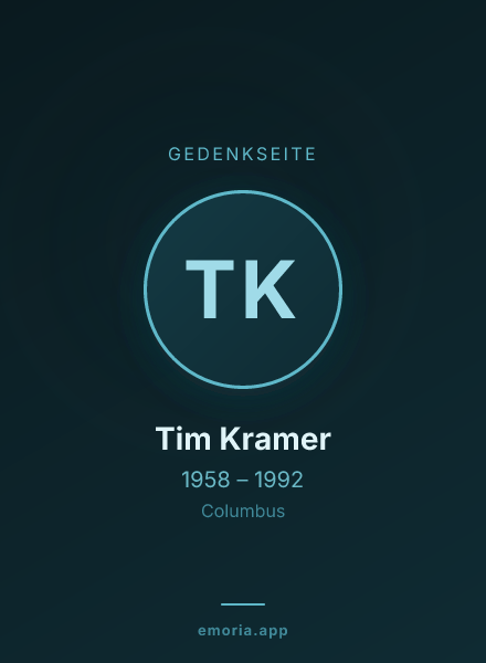 Gedenkportrait von Tim Kramer