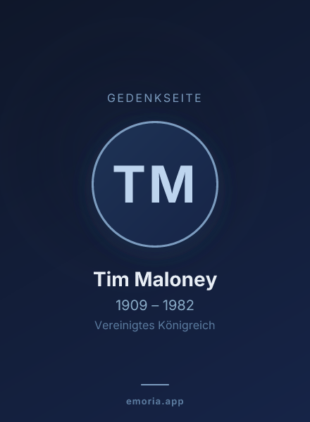 Gedenkportrait von Tim Maloney