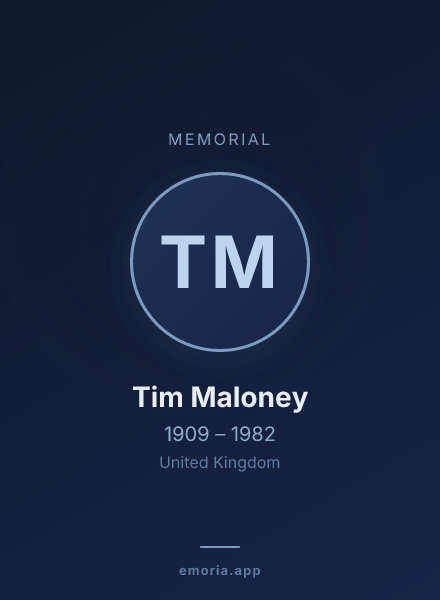 Memorial portrait of Tim Maloney