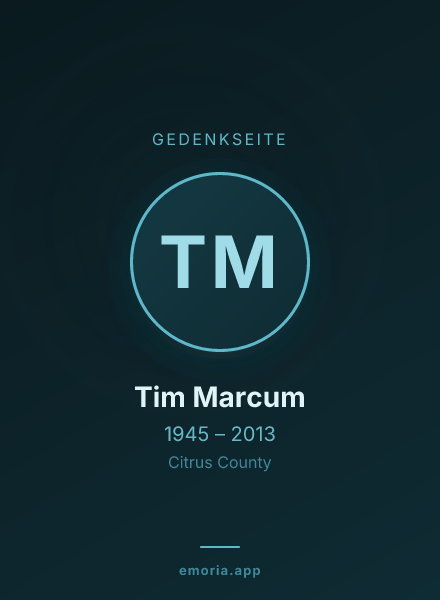 Gedenkportrait von Tim Marcum