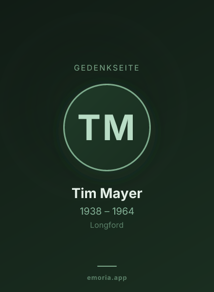 Gedenkportrait von Tim Mayer