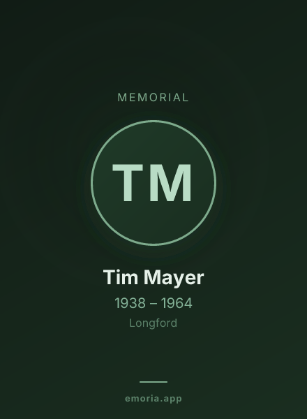 Memorial portrait of Tim Mayer