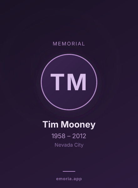 Memorial portrait of Tim Mooney