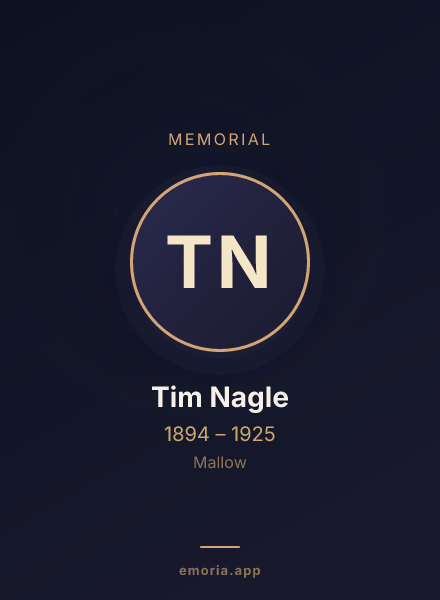 Memorial portrait of Tim Nagle