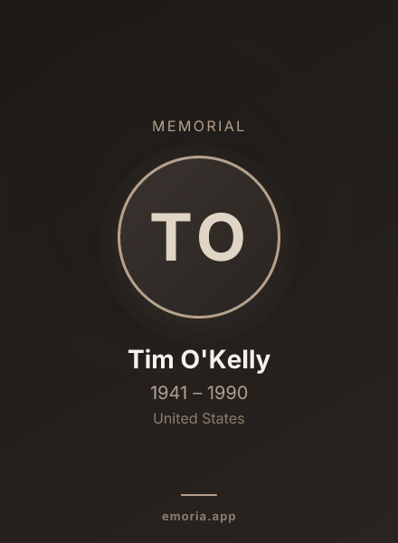 Memorial portrait of Tim O'Kelly