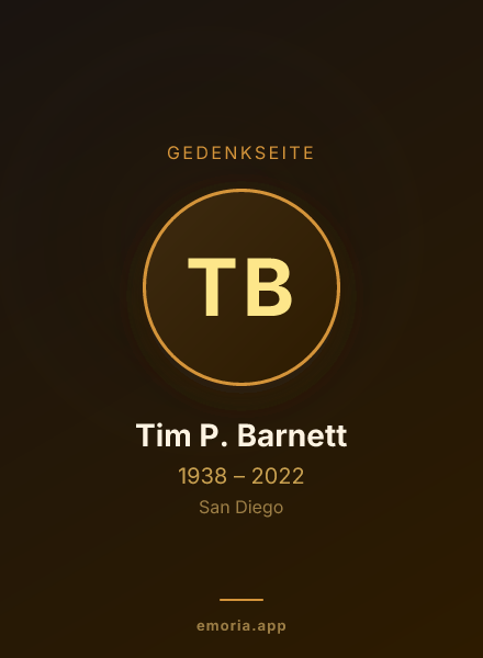 Gedenkportrait von Tim P. Barnett