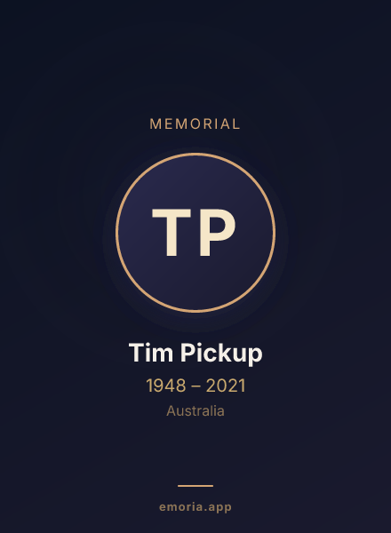 Memorial portrait of Tim Pickup