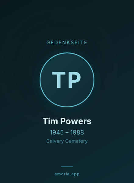 Gedenkportrait von Tim Powers