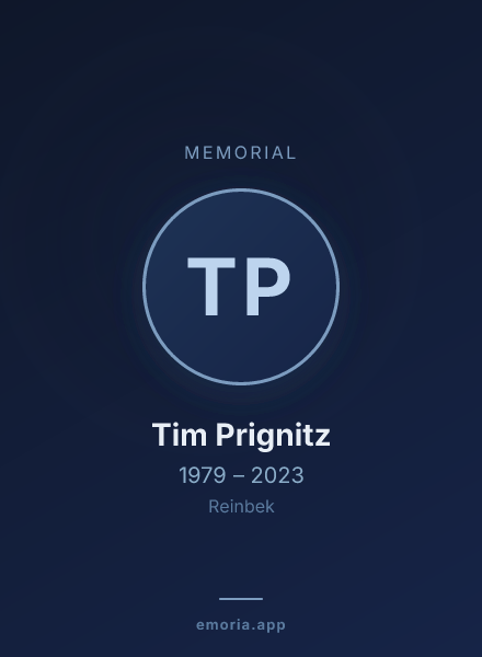 Memorial portrait of Tim Prignitz
