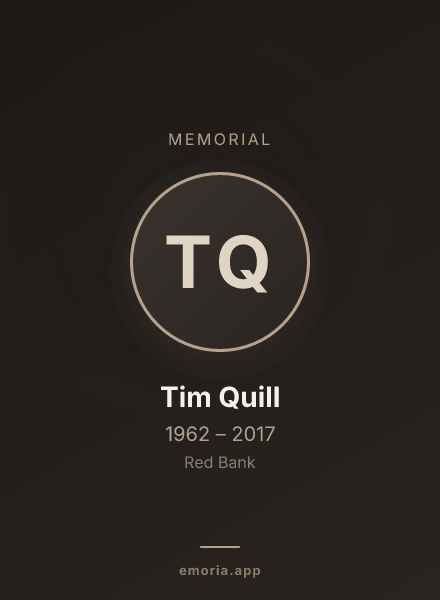 Memorial portrait of Tim Quill