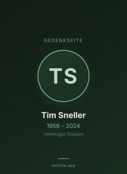 Gedenkportrait von Tim Sneller