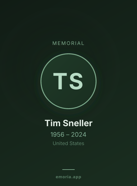 Memorial portrait of Tim Sneller