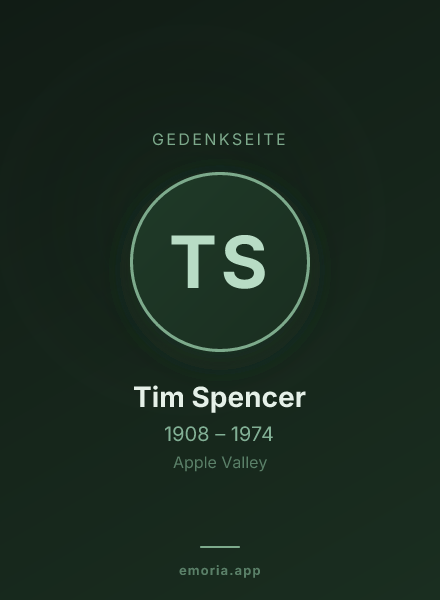 Gedenkportrait von Tim Spencer