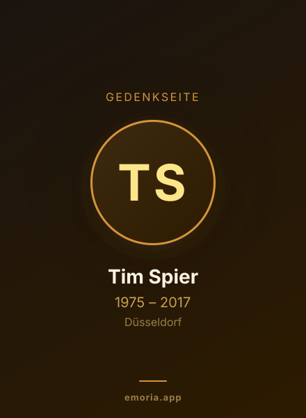 Gedenkportrait von Tim Spier