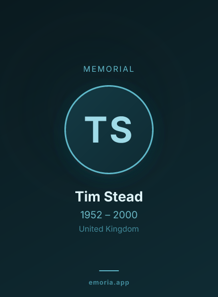 Memorial portrait of Tim Stead