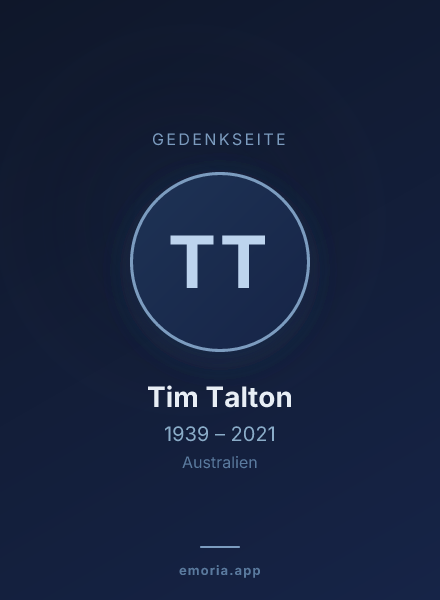 Gedenkportrait von Tim Talton