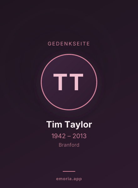 Gedenkportrait von Tim Taylor
